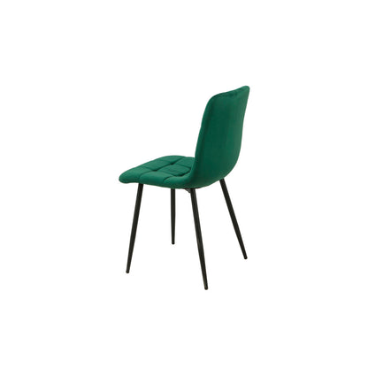 Chair Romimex Green Velvet Metal 45 x 89 x 55 cm