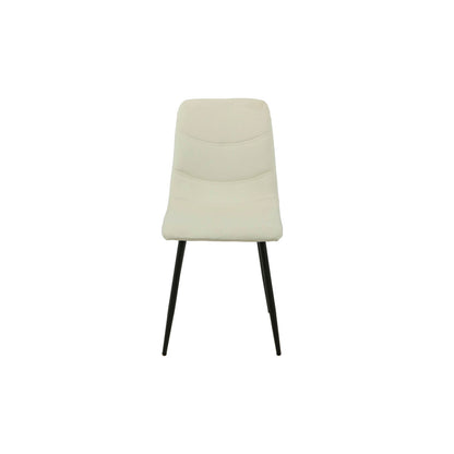 Chair Romimex White Velvet Metal 45 x 89 x 55 cm