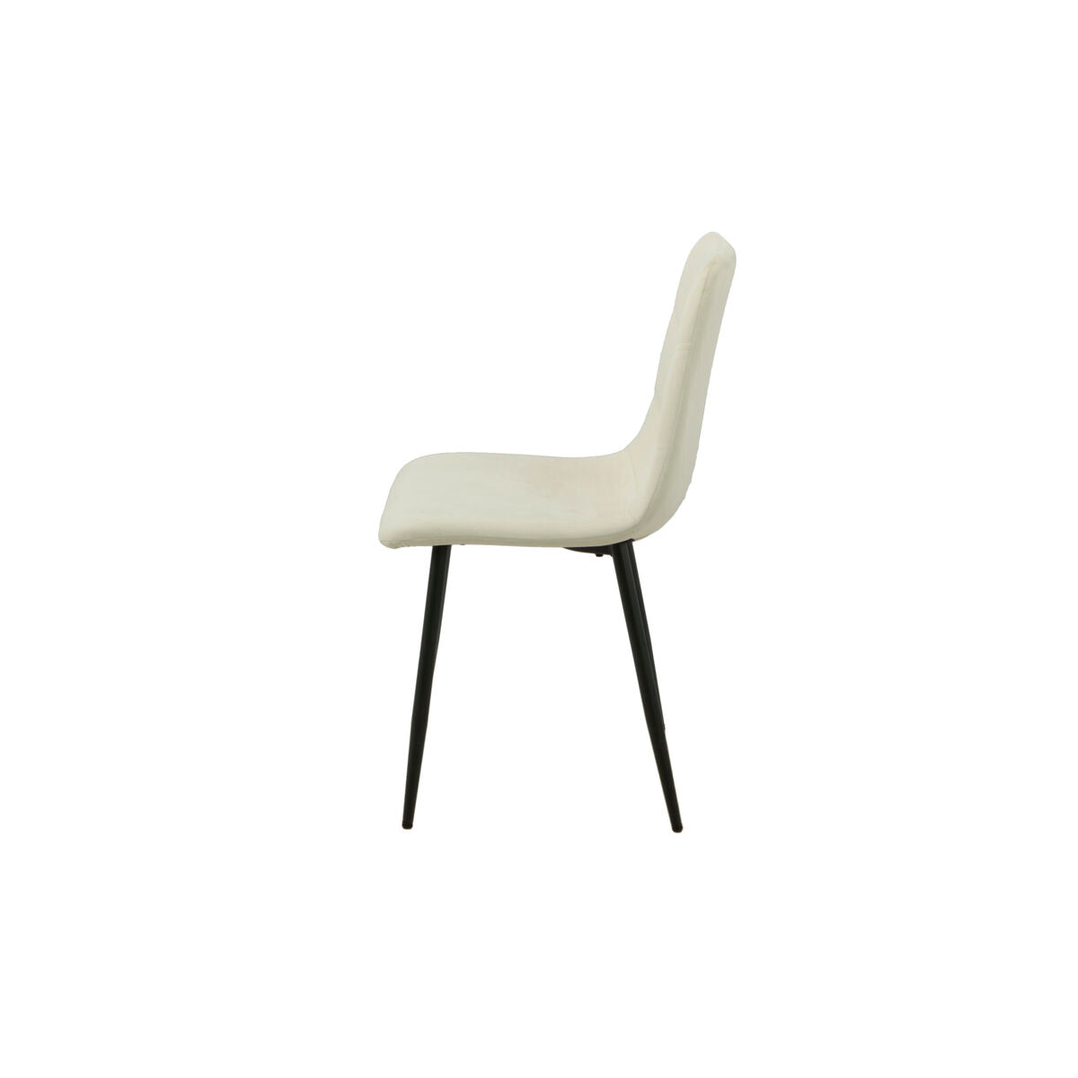 Chair Romimex White Velvet Metal 45 x 89 x 55 cm