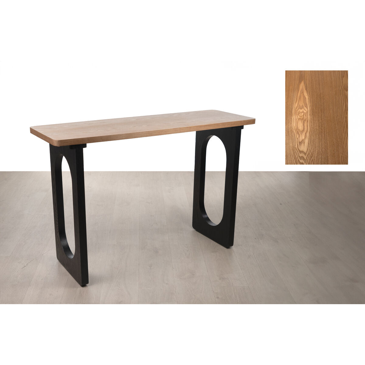 Console Romimex Black Natural MDF Wood 120 x 79 x 40 cm