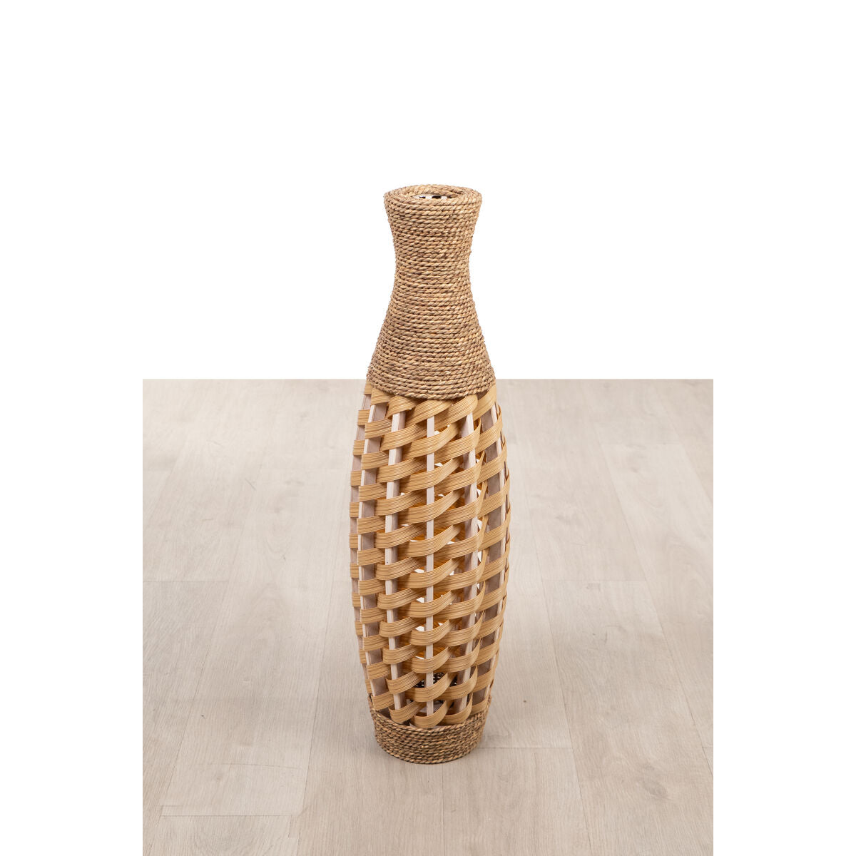 Floor vase Alexandra House Living Brown PVC Natural Fibre 24 x 80 x 24 cm