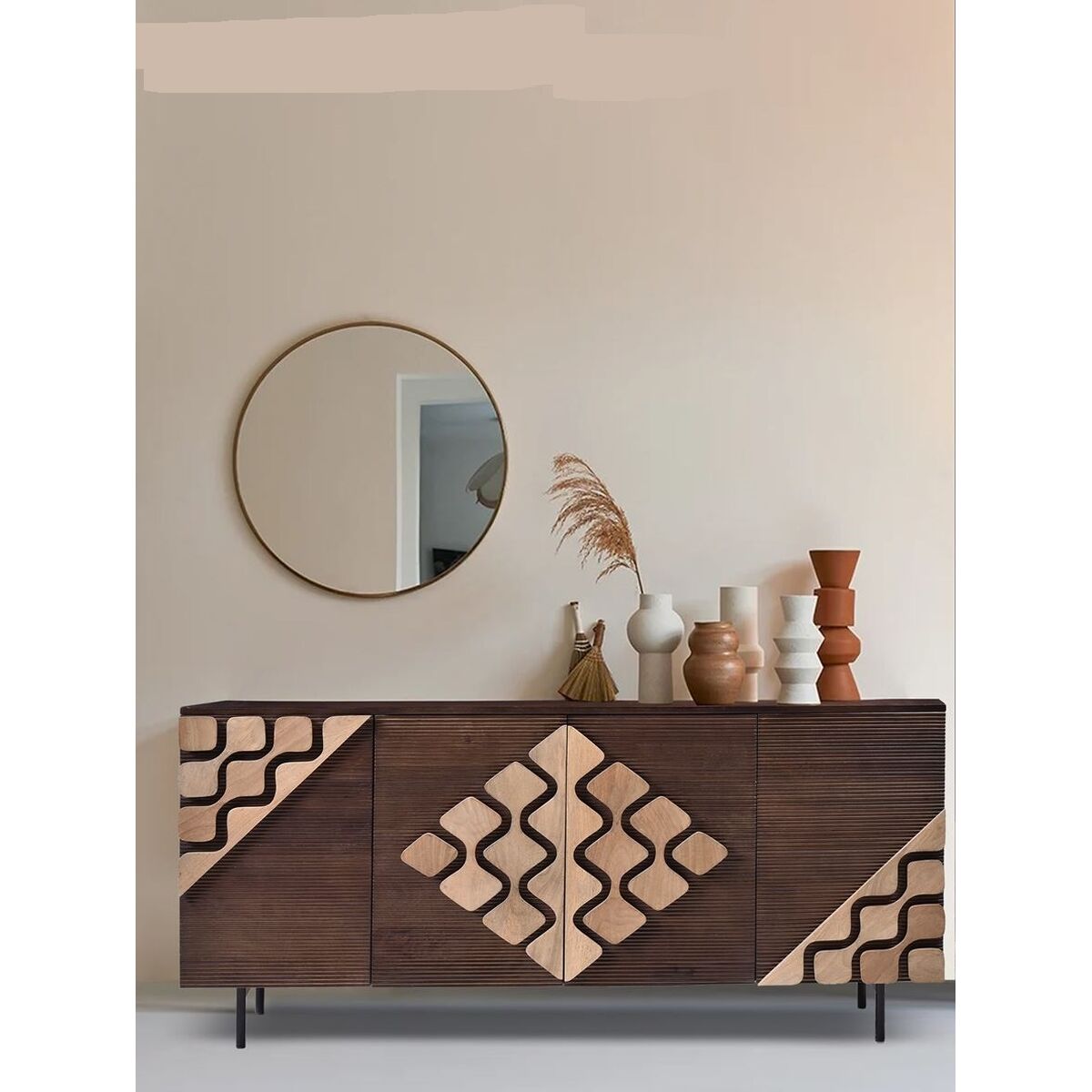 Sideboard Romimex Brown Golden Mango wood 40 x 80 x 150 cm