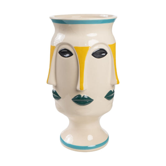 Vase Romimex Multicolour Ceramic Face 24 x 40 x 24 cm Romimex