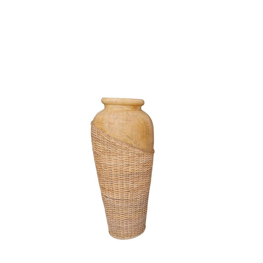 Floor vase Romimex Brown Rattan Terracotta 30 x 80 x 30 cm Romimex