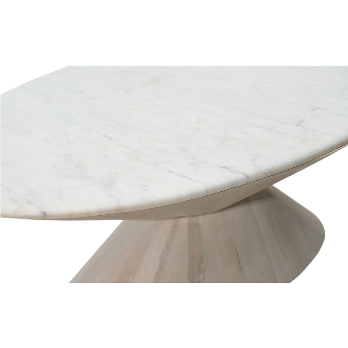 Side table Romimex White Golden 122 x 45 x 69 cm Cone-shaped