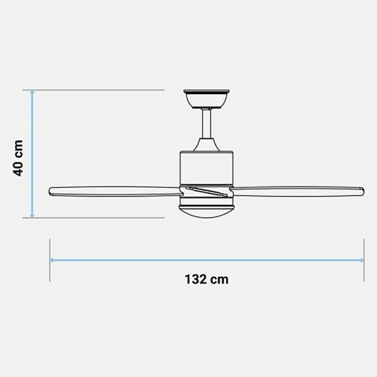 Ceiling Fan Universal Blue MIDI 4052W 55W White (132 cm) Universal Blue