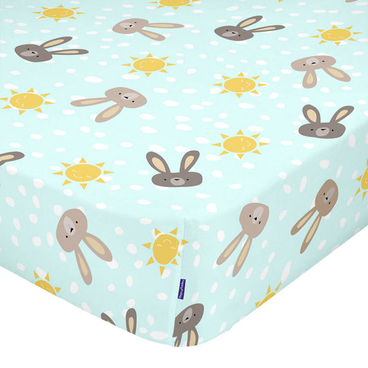 Fitted sheet HappyFriday MOSHI MOSHI Multicolour 105 x 200 x 32 cm