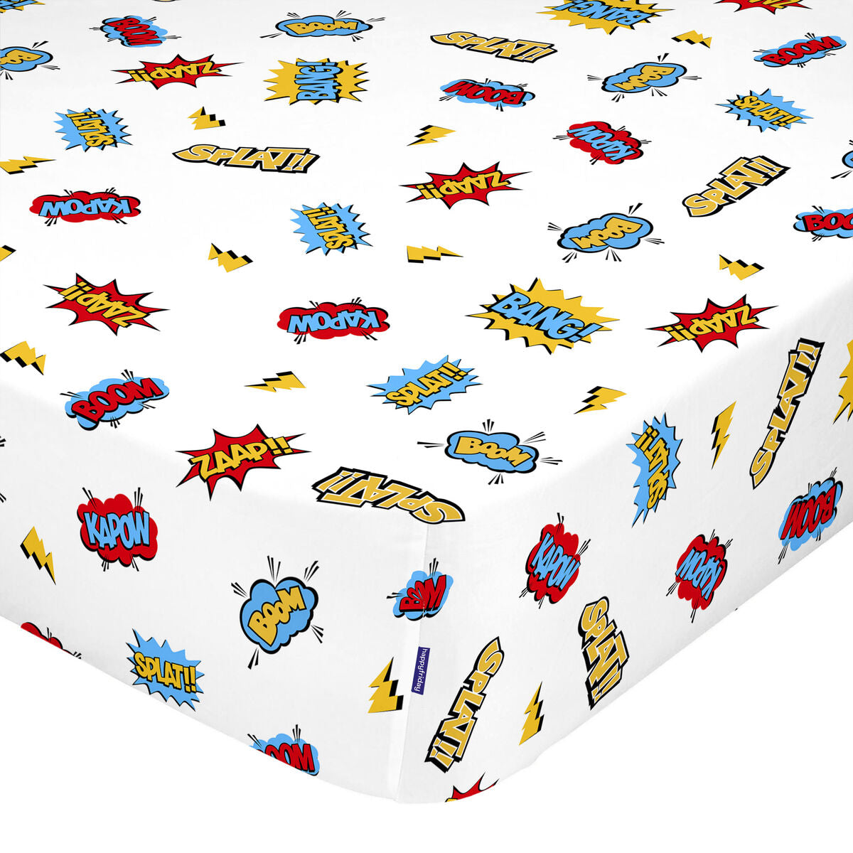 Fitted sheet HappyFriday MR FOX White Multicolour 90 x 200 x 32 cm