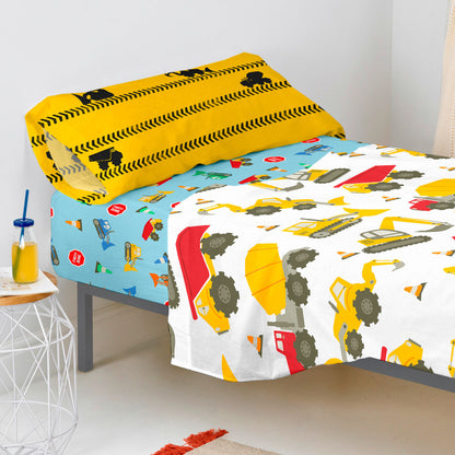 Fitted sheet HappyFriday MR FOX Multicolour 105 x 200 x 32 cm