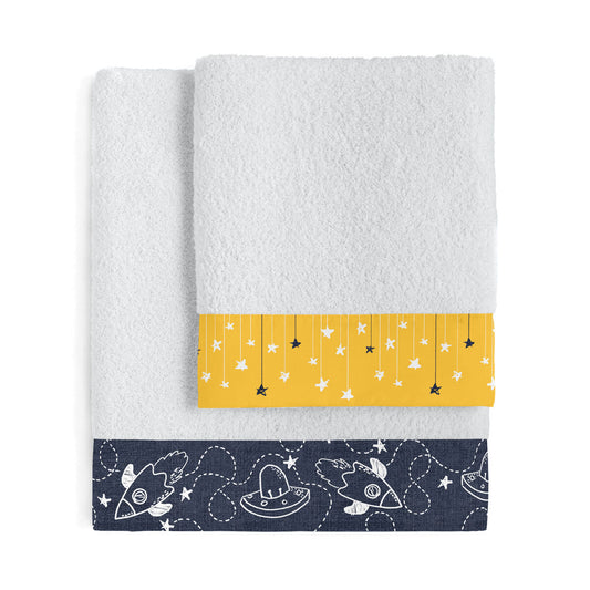 Towel set HappyFriday Mr Fox Starspace Multicolour 2 Pieces