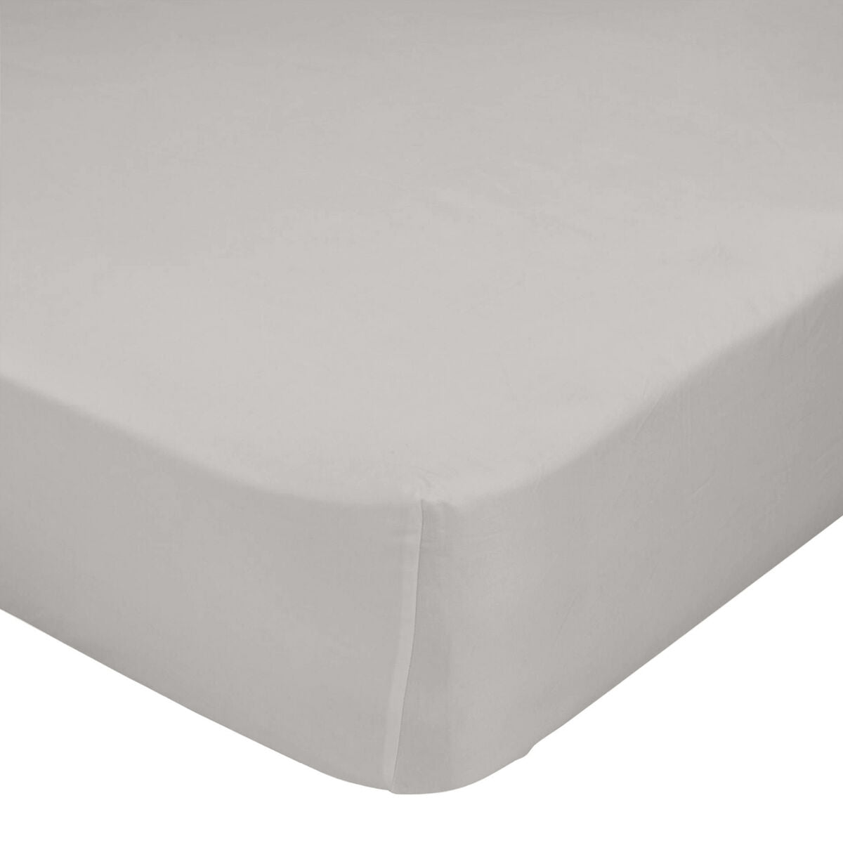 Fitted bottom sheet HappyFriday BASIC Grey 105 x 200 x 32 cm