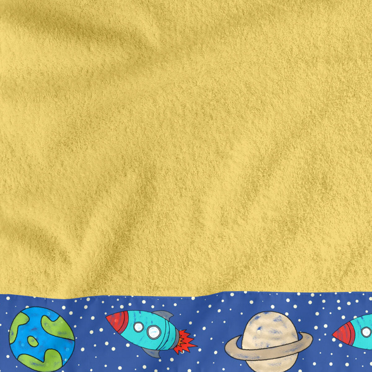 Towel set HappyFriday Mr Fox Space Rocket Mustard 2 Pieces