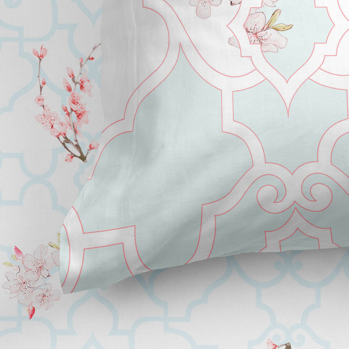 Fitted sheet HappyFriday Sakura Multicolour 140 x 200 x 32 cm