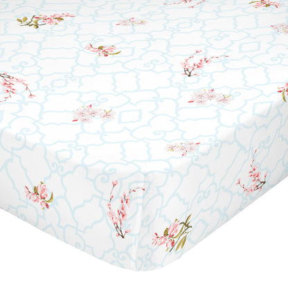 Fitted sheet HappyFriday Sakura Multicolour 105 x 200 x 32 cm