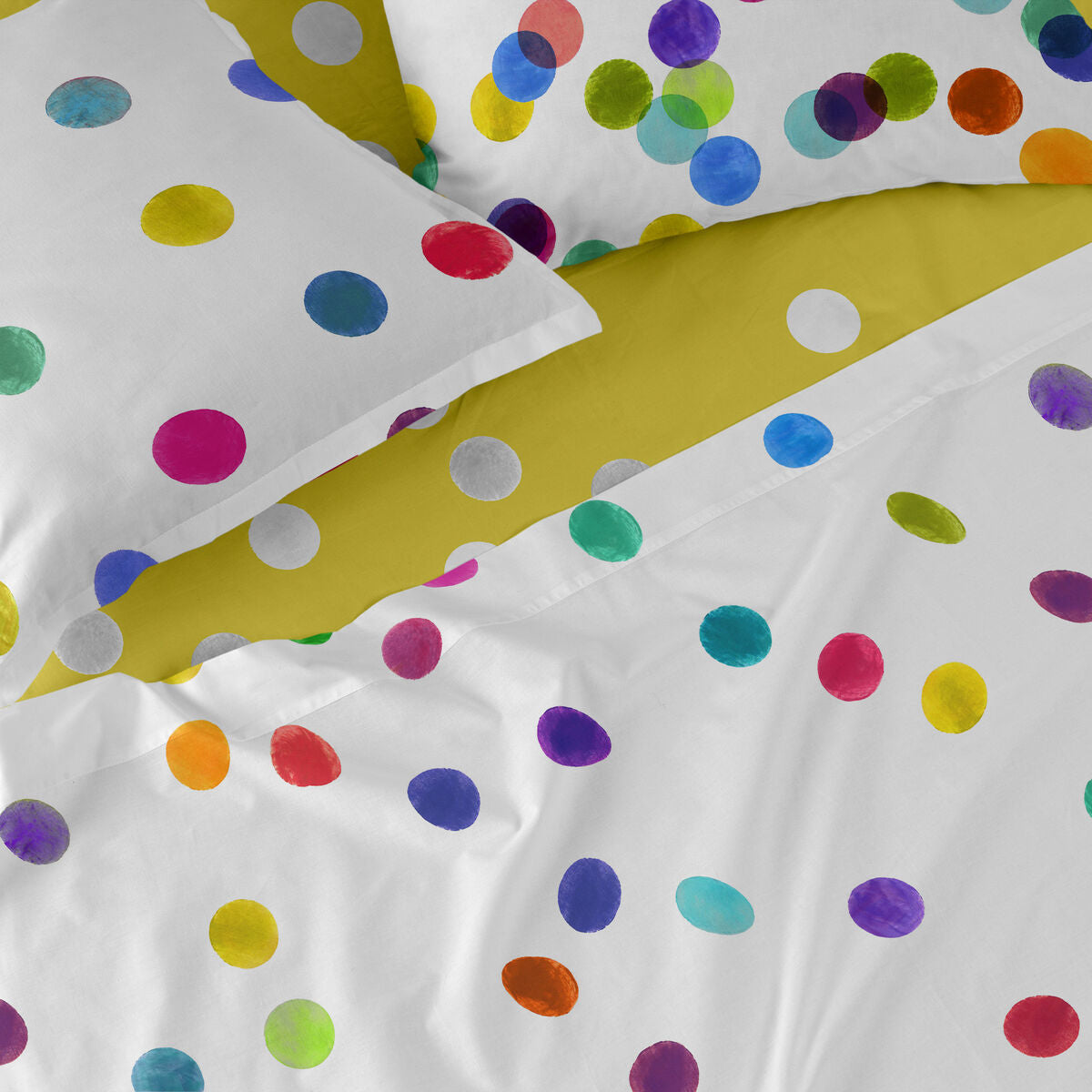 Fitted sheet HappyFriday Confetti Multicolour 180 x 200 x 32 cm