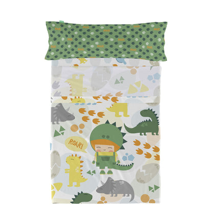 Bedding set HappyFriday Happynois Happydino Multicolour Single 2 Pieces