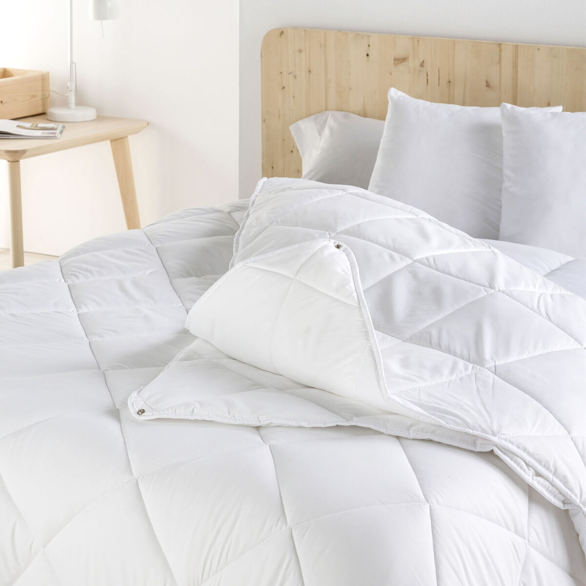 Duvet HappyFriday Basic White 120 + 250 g/m² 180 x 220 cm (2 Pieces)