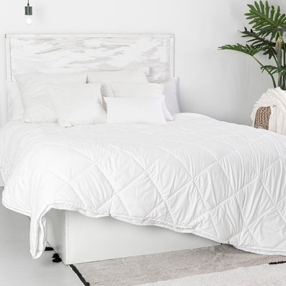 Duvet HappyFriday Basic White 120 + 250 g/m² 180 x 220 cm (2 Pieces)