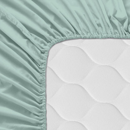 Fitted bottom sheet HappyFriday Basic Mint 200 x 200 x 32 cm