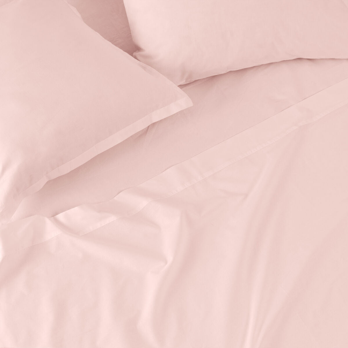 Fitted bottom sheet HappyFriday BASIC Light Pink 200 x 200 x 32 cm