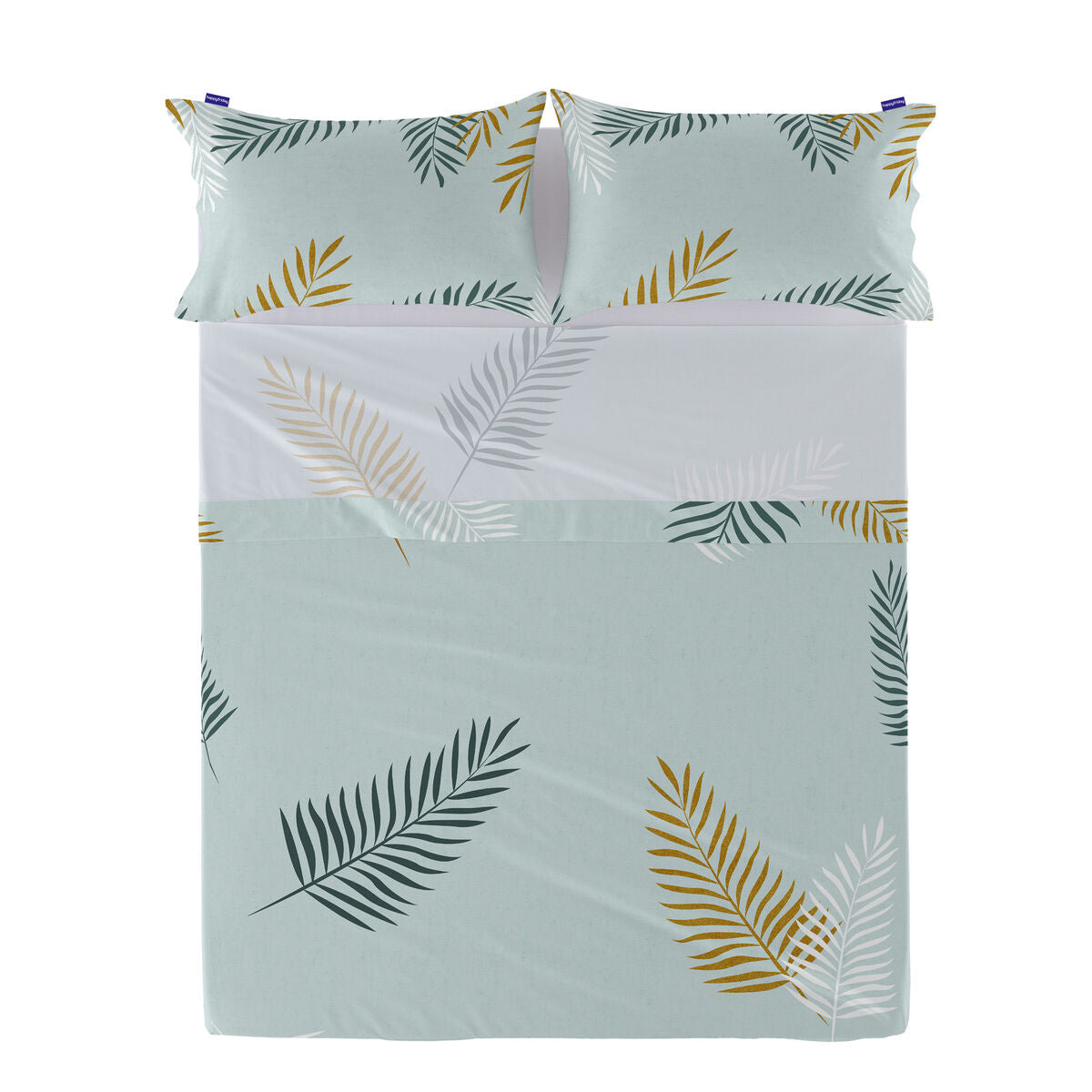 Top sheet HappyFriday Blanc Foliage Mint Multicolour 240 x 270 cm