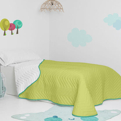 Bedspread (quilt) HappyFriday Basic Kids Arista Green 180 x 260 cm