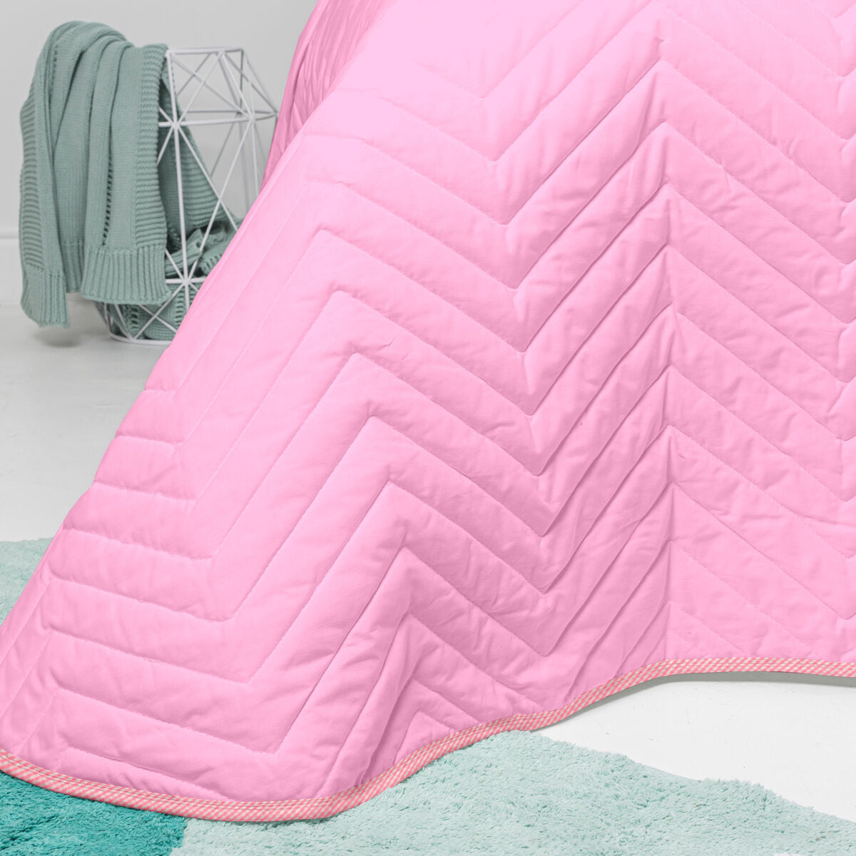 Bedspread (quilt) HappyFriday Basic Kids Arista Pink 200 x 260 cm