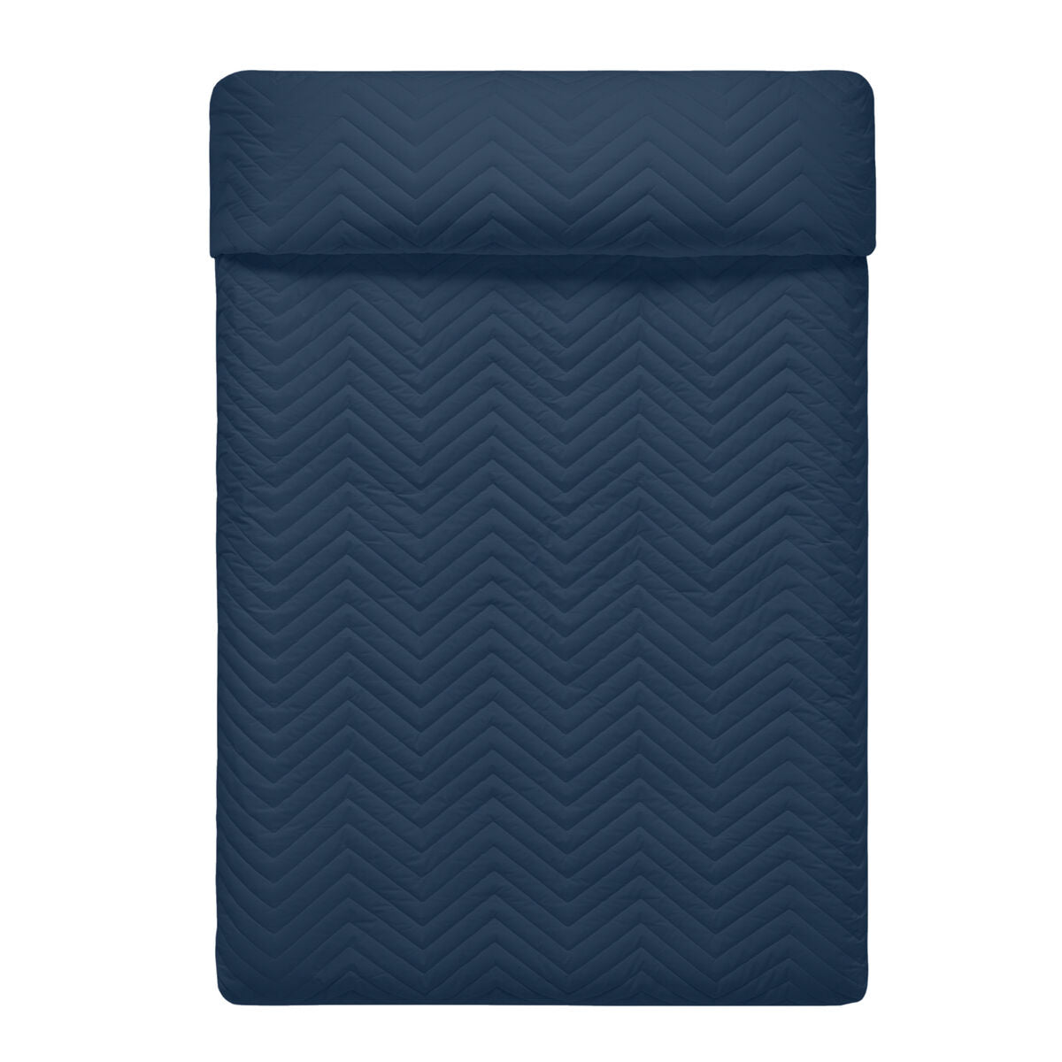 Reversible Bedspread HappyFriday Basic Arista Navy Blue Mint 270 x 260 cm