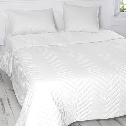 Bedspread (quilt) HappyFriday Basic Arista White 240 x 260 cm