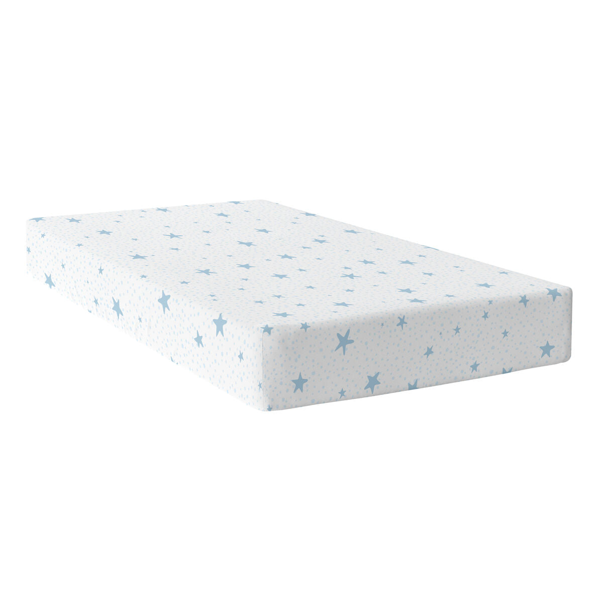 Fitted sheet HappyFriday BASIC KIDS Blue 105 x 200 x 32 cm