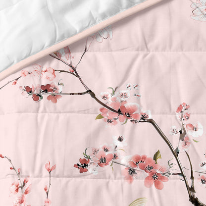 Bedspread (quilt) HappyFriday HF Chinoiserie Multicolour Pink 270 x 260 cm