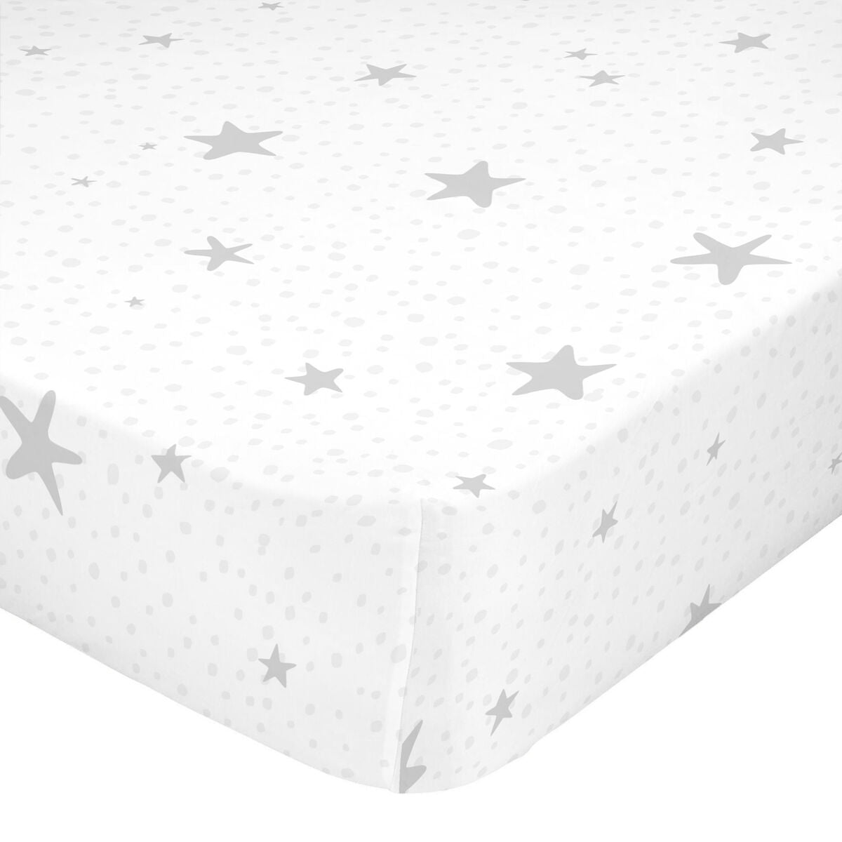 Fitted sheet HappyFriday BASIC KIDS Grey 105 x 200 x 32 cm