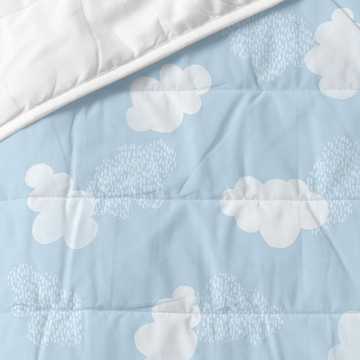 Bedspread (quilt) HappyFriday BASIC KIDS Blue 100 x 130 cm Baby Crib