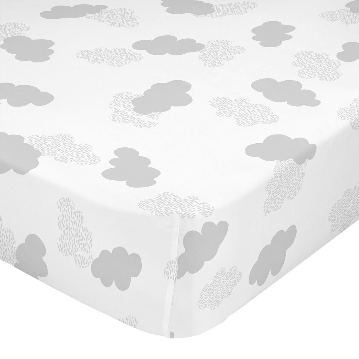 Fitted sheet HappyFriday BASIC KIDS Grey 90 x 200 x 32 cm