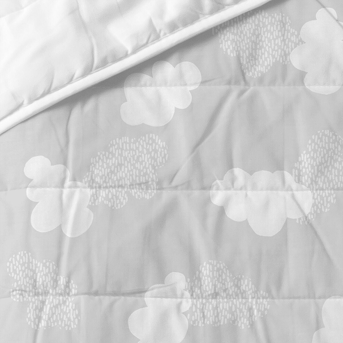 Bedspread (quilt) HappyFriday Basic Kids Grey 200 x 260 cm Clouds