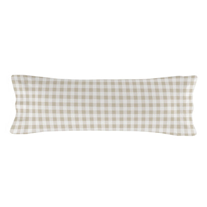 Duvet cover set HappyFriday Basic Kids Beige Single Gingham 2 Pieces