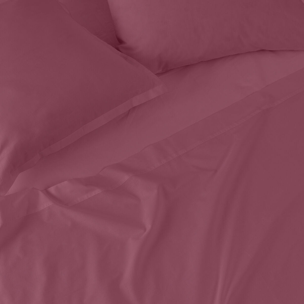 Fitted bottom sheet HappyFriday BASIC Magenta 140 x 200 x 32 cm