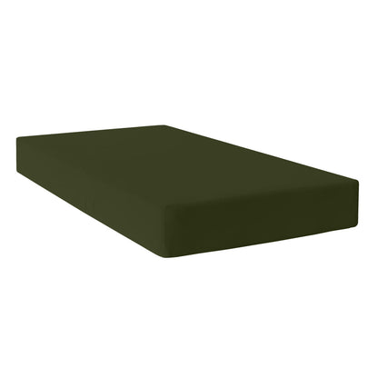 Fitted sheet HappyFriday BASIC Dark green 105 x 200 x 32 cm