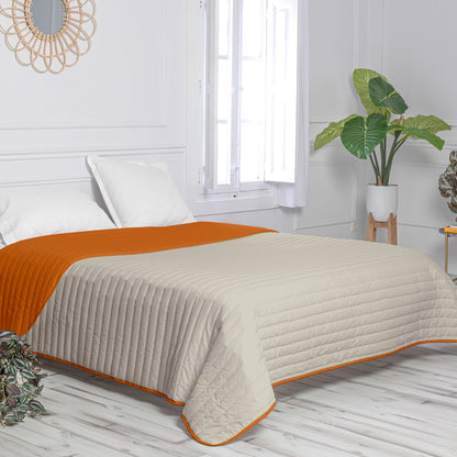 Reversible Bedspread HappyFriday Basic Dash Orange 240 x 260 cm