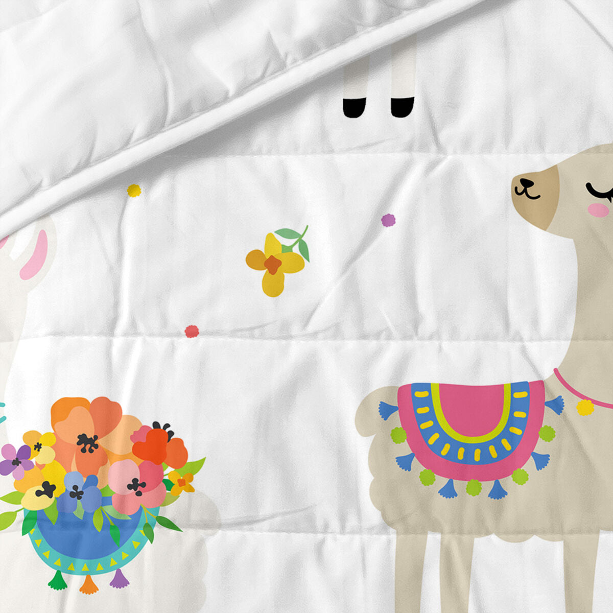 Bedspread (quilt) HappyFriday Moshi Moshi Multicolour 100 x 130 cm Llama