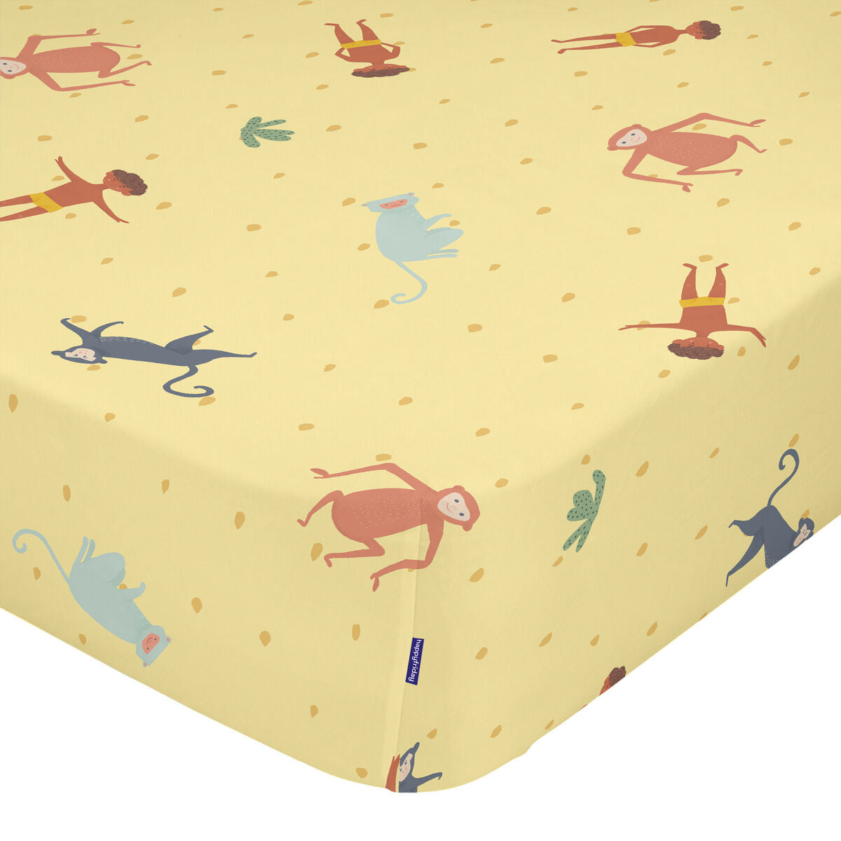 Fitted sheet HappyFriday MR FOX Multicolour 105 x 200 x 32 cm