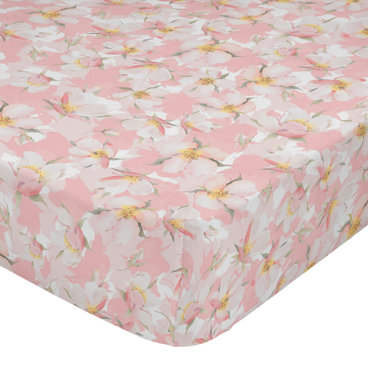 Fitted bottom sheet HappyFriday Spring blossom Multicolour 180 x 200 x 32 cm