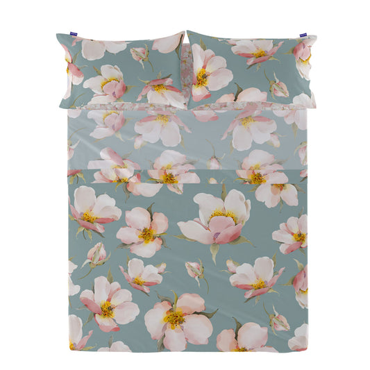 Top sheet HappyFriday Spring blossom Multicolour 160 x 270 cm