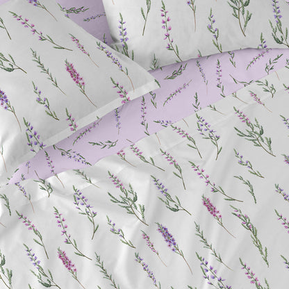 Fitted sheet HappyFriday Lavanda Multicolour 140 x 200 x 32 cm