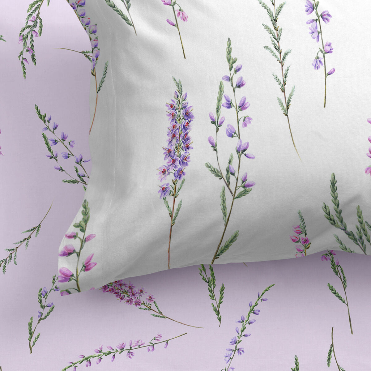 Fitted sheet HappyFriday Lavanda Multicolour 140 x 200 x 32 cm