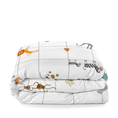 Duvet cover set HappyFriday Mini savanna Multicolour Single 2 Pieces