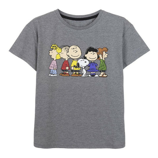 Women’s Short Sleeve T-Shirt Snoopy Grey Dark grey Snoopy