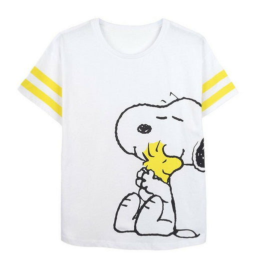 Women’s Short Sleeve T-Shirt Snoopy White Snoopy