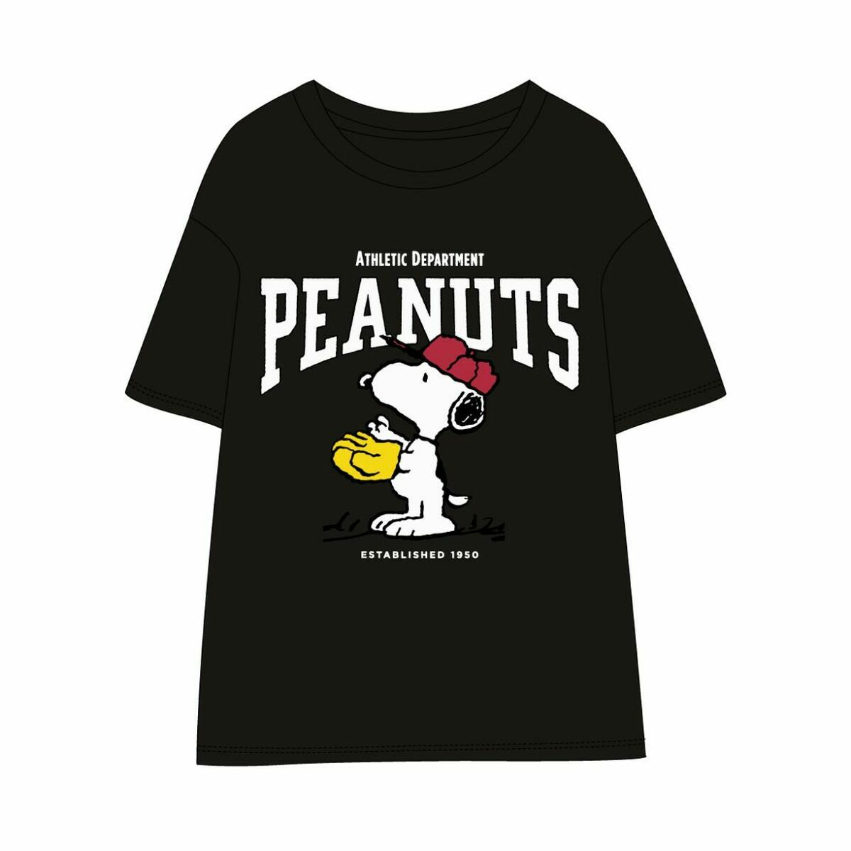 Women’s Short Sleeve T-Shirt Snoopy Black