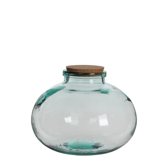 Glass Jar Mica Decorations Olly Circular Cork Plug Ornamental Crystal (Ø 29 x 23 cm) Mica Decorations